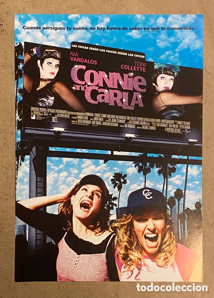 Cinema: CONNIE AND CARLA. GU&Iacute;A PROMOCIONAL DE LA PEL&Iacute;CULA. NIA VARDALOS, TONI COLLETTE.