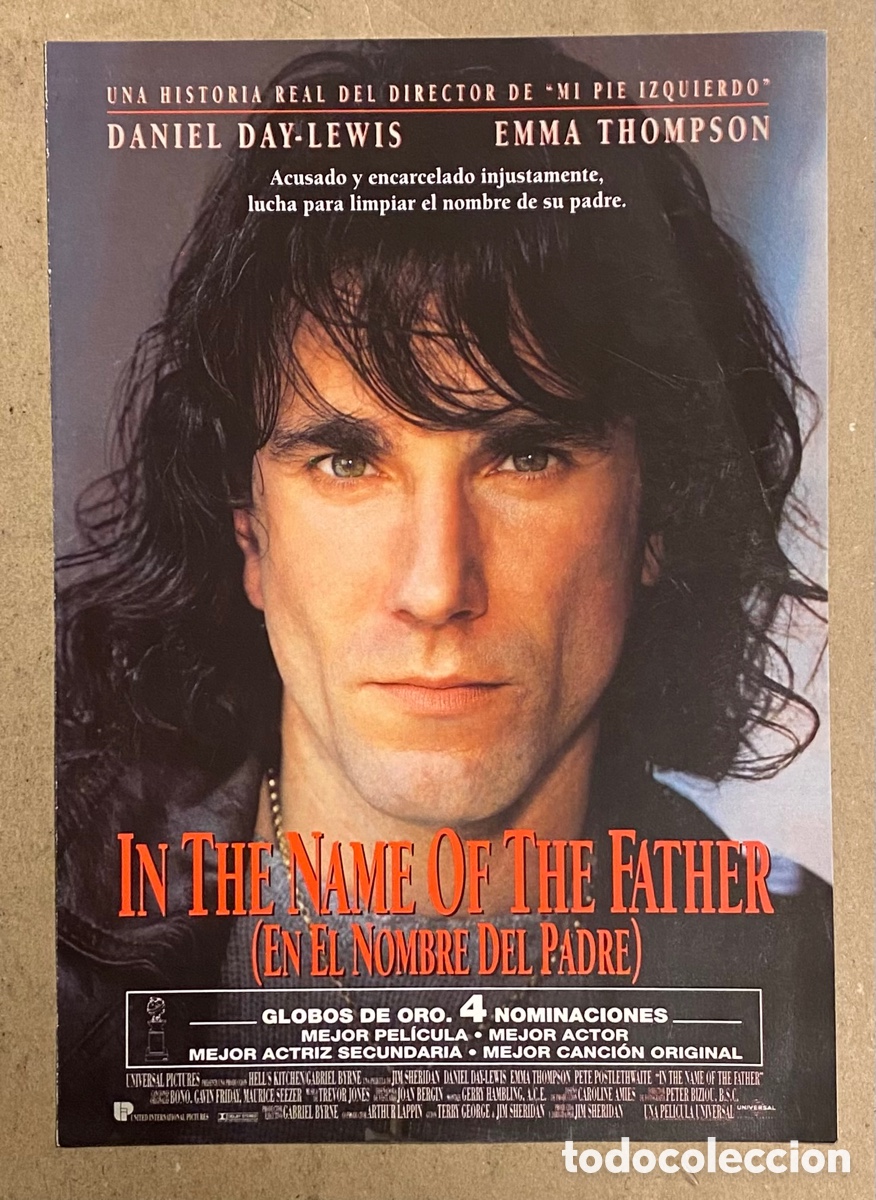 Cin&eacute;ma: EN EL NOMBRE DEL PADRE. GU&Iacute;A PROMOCIONAL DE LA PEL&Iacute;CULA. DANIEL DAY-LEWIS.