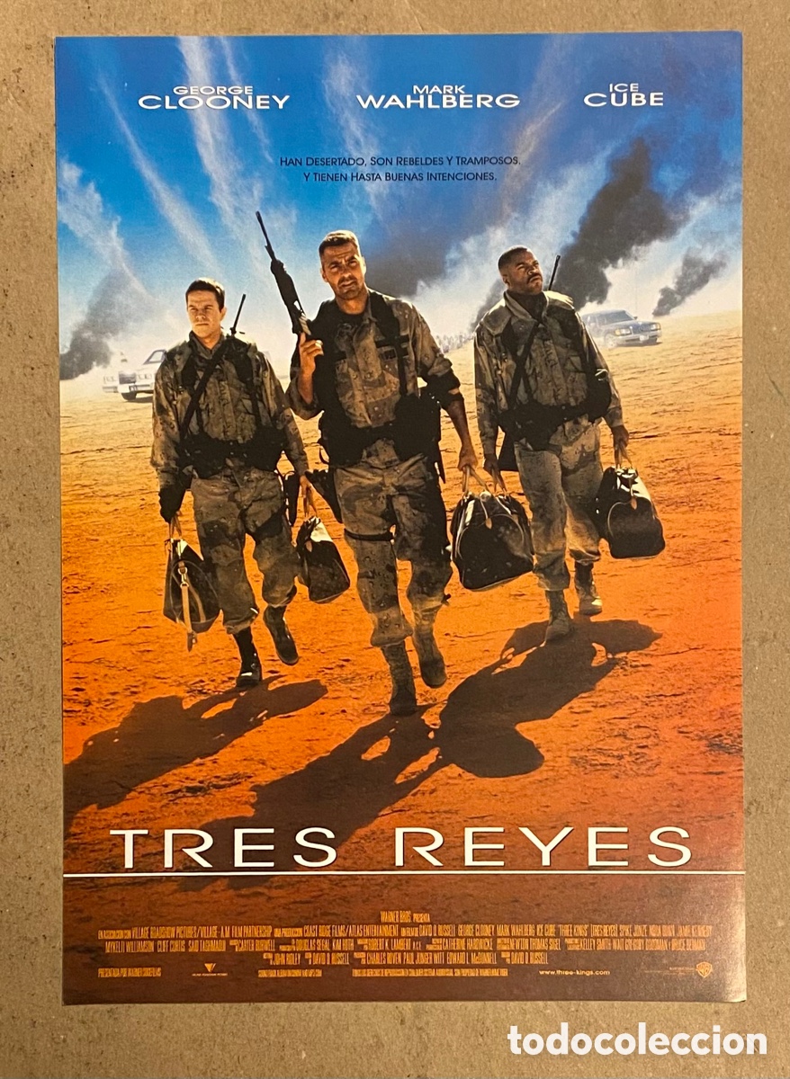 Cinema: TRES REYES. GU&Iacute;A PROMOCIONAL DE LA PEL&Iacute;CULA. GEORGE CLOONEY, MARK WAHLBERG, ICE CUBE.