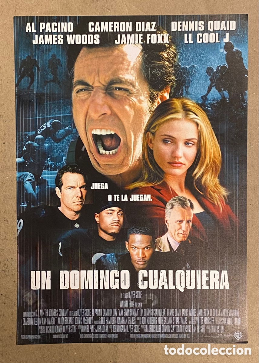 Cin&eacute;ma: UN DOMINGO CULAQUIERA. GU&Iacute;A PROMOCIONAL DE LA PEL&Iacute;CULA. AL PAGINL, CAMERON DIAZ,