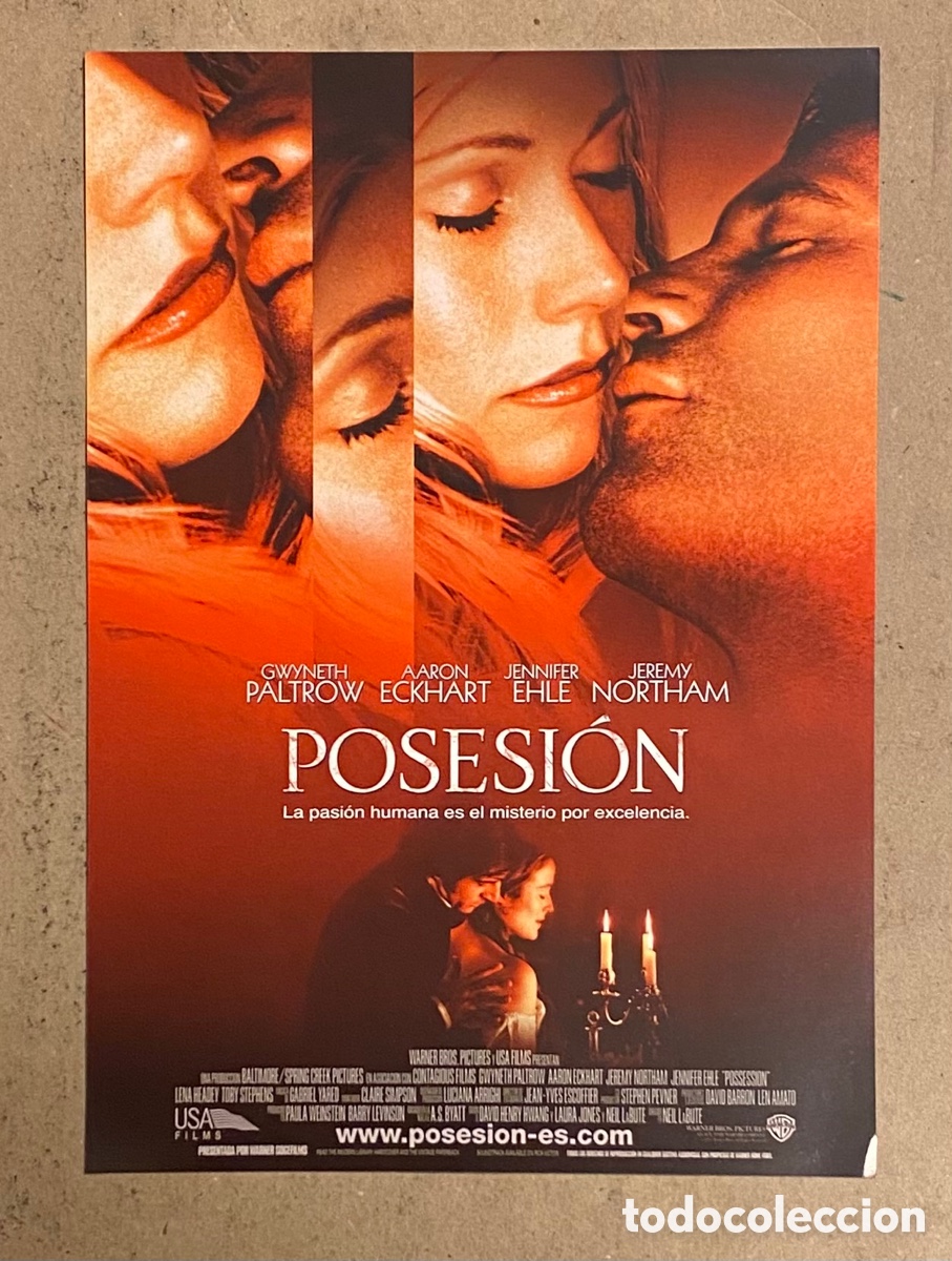 Cinema: POSESI&Oacute;N. GU&Iacute;A PROMOCIONAL DE LA PEL&Iacute;CULA. GWYNETH PALTROW, AARON ECKHART,..