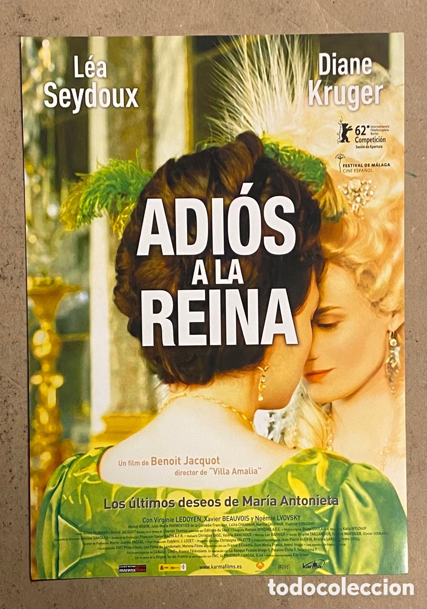 Cinema: ADI&Oacute;S A LA REINA. GU&Iacute;A PROMOCIONAL DE LA PEL&Iacute;CULA. BENOIT JACQUOT,..