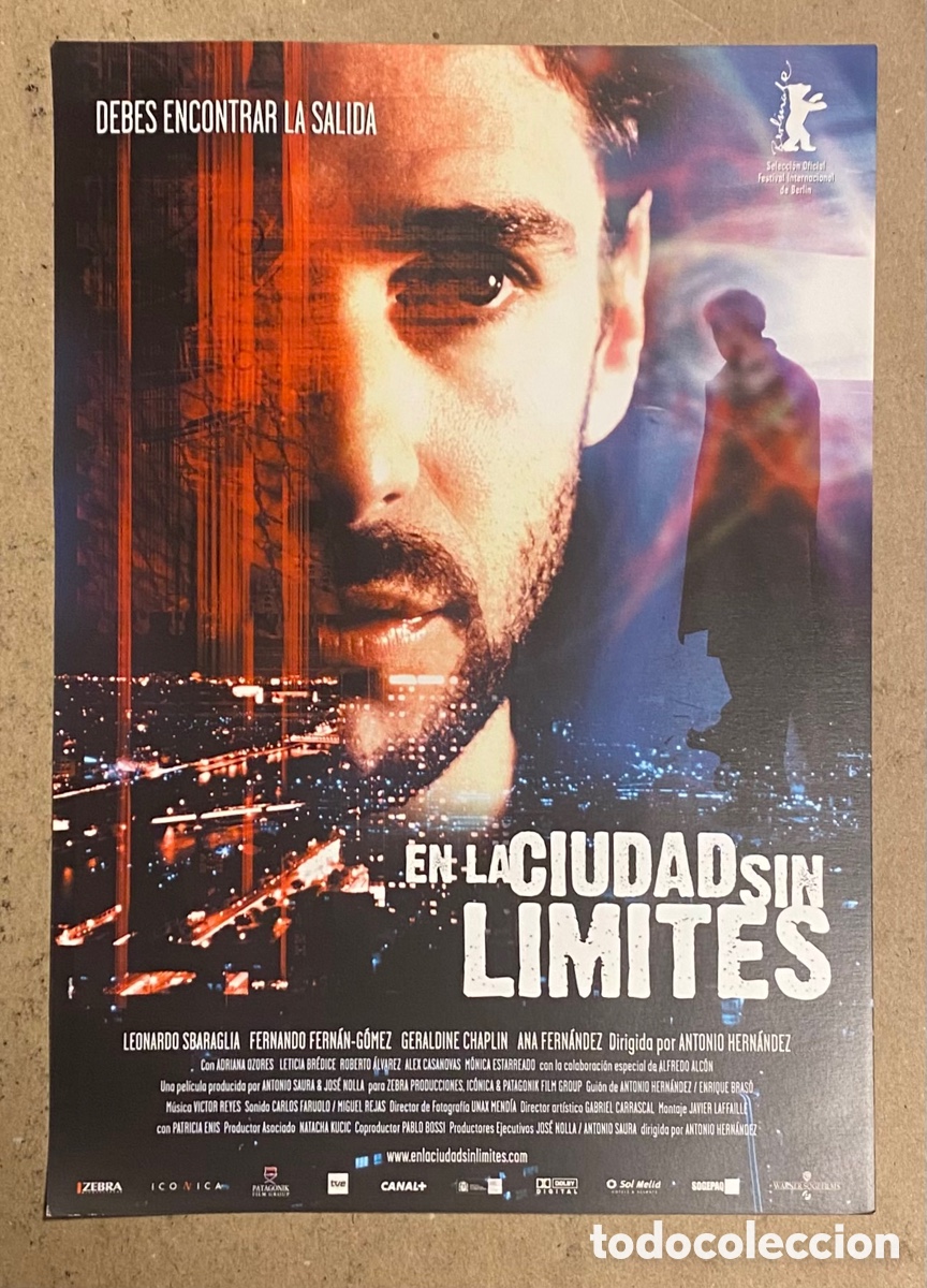 Cinema: EN LA CIUDAD SIN L&Iacute;MITES. GU&Iacute;A PROMOCIONAL DE LA PEL&Iacute;CULA. LEONARDO SBARAGLIA.
