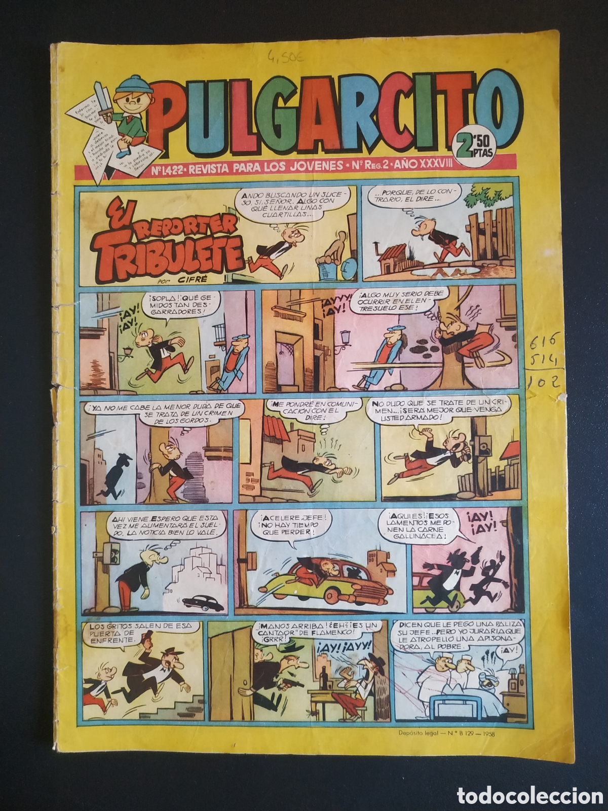 Cinema: PULGARCITO N 1422 A&Ntilde;O XXXVIII - EDITORIAL VALENCIANA