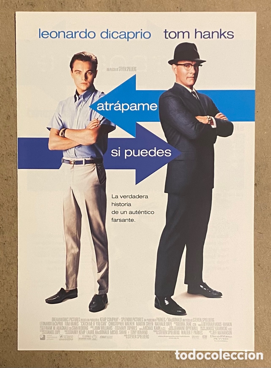 Cinema: ATR&Aacute;PAME SI PUEDES. GU&Iacute;A PROMOCIONAL DE LA PEL&Iacute;CULA. LEONARDO DICAPRIO, TOM HANKS,..