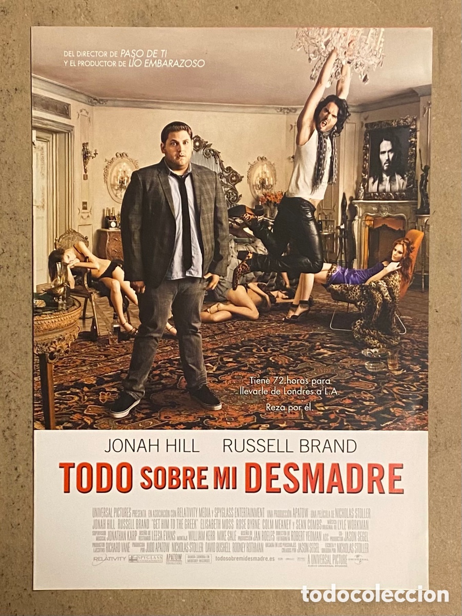Cinema: TODO SOBRE MI DESMADRE. GU&Iacute;A PROMOCIONAL DE LA PEL&Iacute;CULA. JONAH HILL, RUSSELL BRAND.