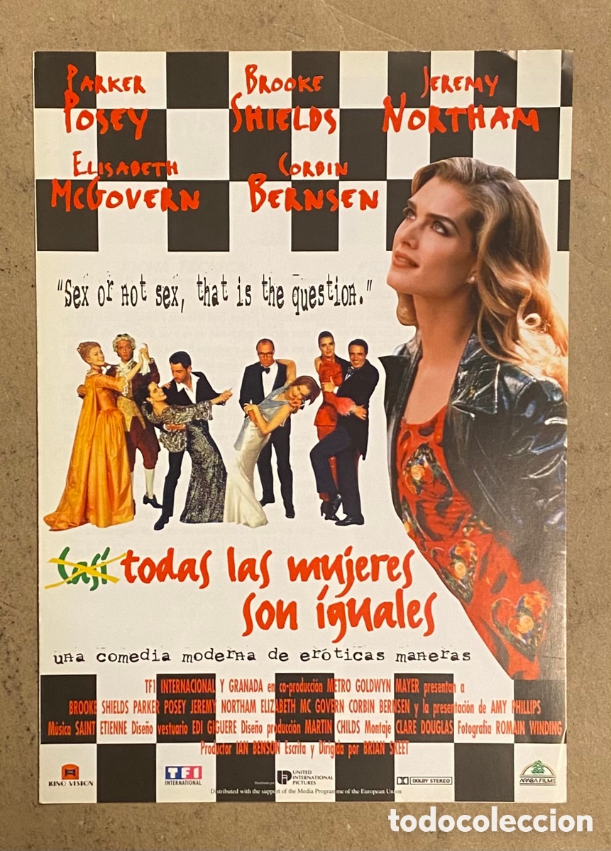 Cinema: CASI TODAS LAS MUJERES SON IGUALES. GU&Iacute;A PROMOCIONAL DE LA PEL&Iacute;CULA. BROOKE SHIELDS,
