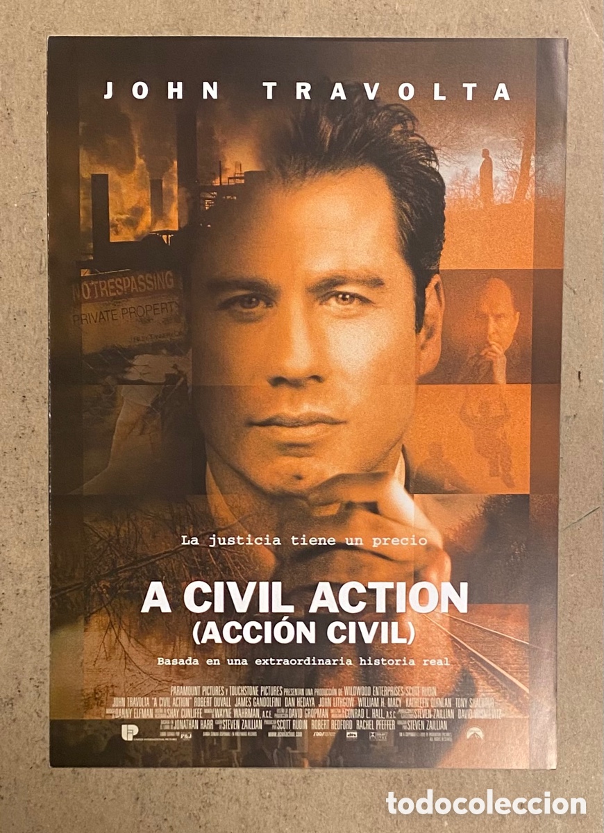 Cin&eacute;ma: A CIVIL ACTION. GU&Iacute;A PROMOCIONAL DE LA PEL&Iacute;CULA. JOHN TRAVOLTA.