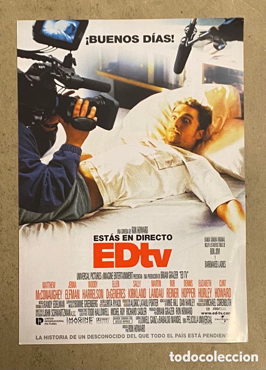 Cin&eacute;ma: EDTV. GU&Iacute;A PROMOCIONAL DE LA PEL&Iacute;CULA. MATTHEW MCCONAUGHEY,..