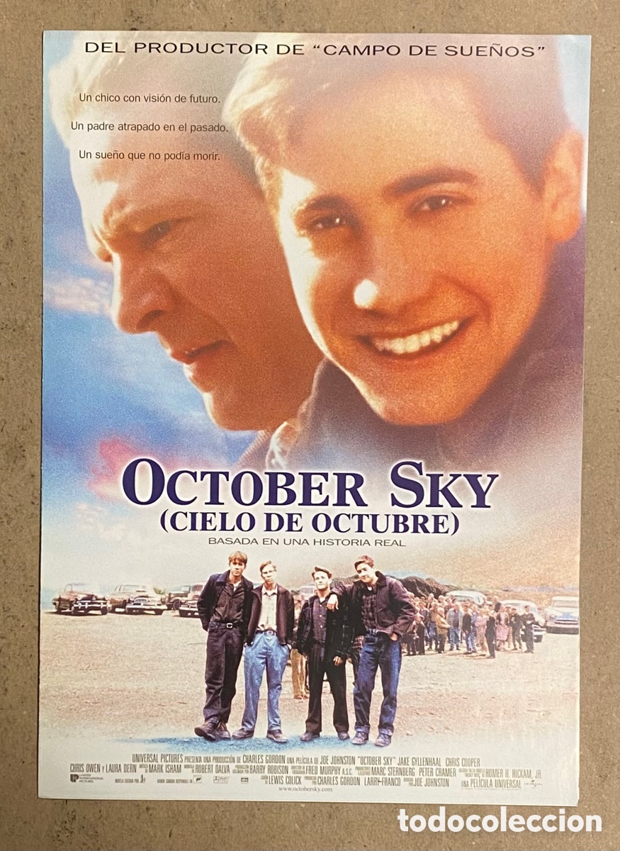 Cinema: OCTOBER SKY. GU&Iacute;A PROMOCIONAL DE LA PEL&Iacute;CULA. JAKE GYLLENHAAL, CHRIS COOPER,&hellip;