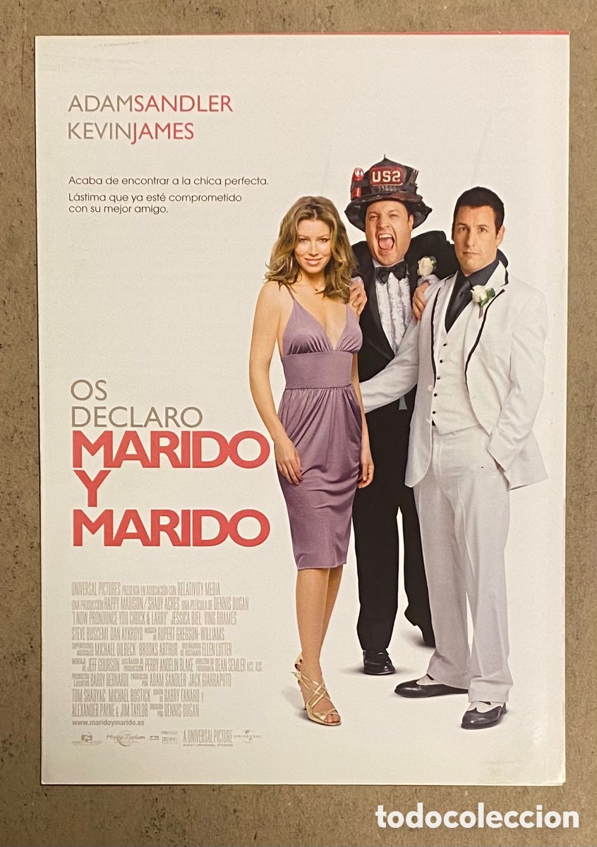 Cinema: OS DECLARO MARIDO Y MARIDO. GU&Iacute;A PROMOCIONAL DE LA PEL&Iacute;CULA. ADAM SANDLER, KEVIN JAMES