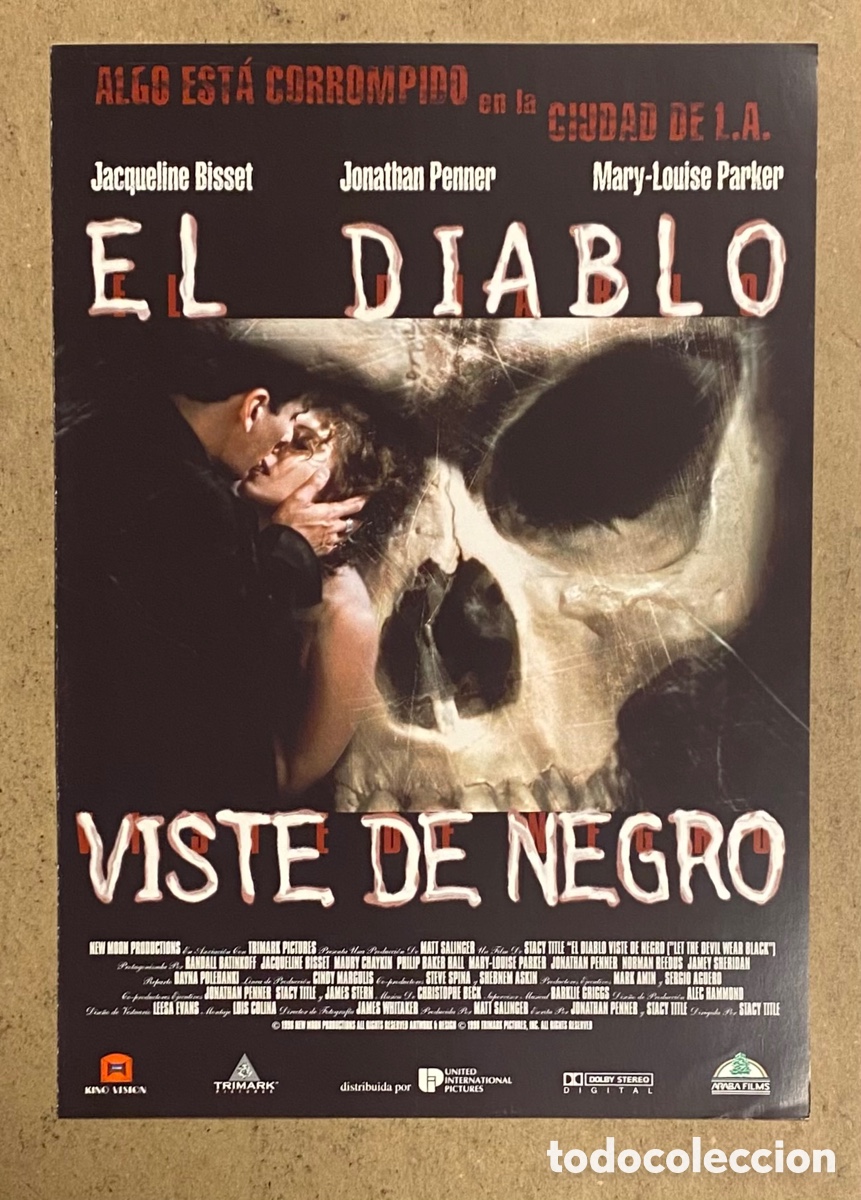 Cine: EL DIABLO SE VISTE DE NEGRO. GU&Iacute;A PROMOCIONAL DE LA PEL&Iacute;CULA. JACQUELINE BISSET,..