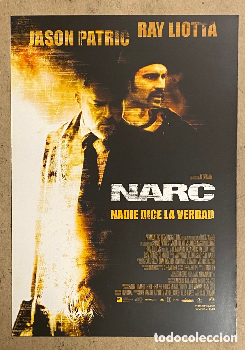 Cine: NARC. GU&Iacute;A PROMOCIONAL DE LA PEL&Iacute;CULA. JASON PATRIC, RAY LIOTTA,&hellip;