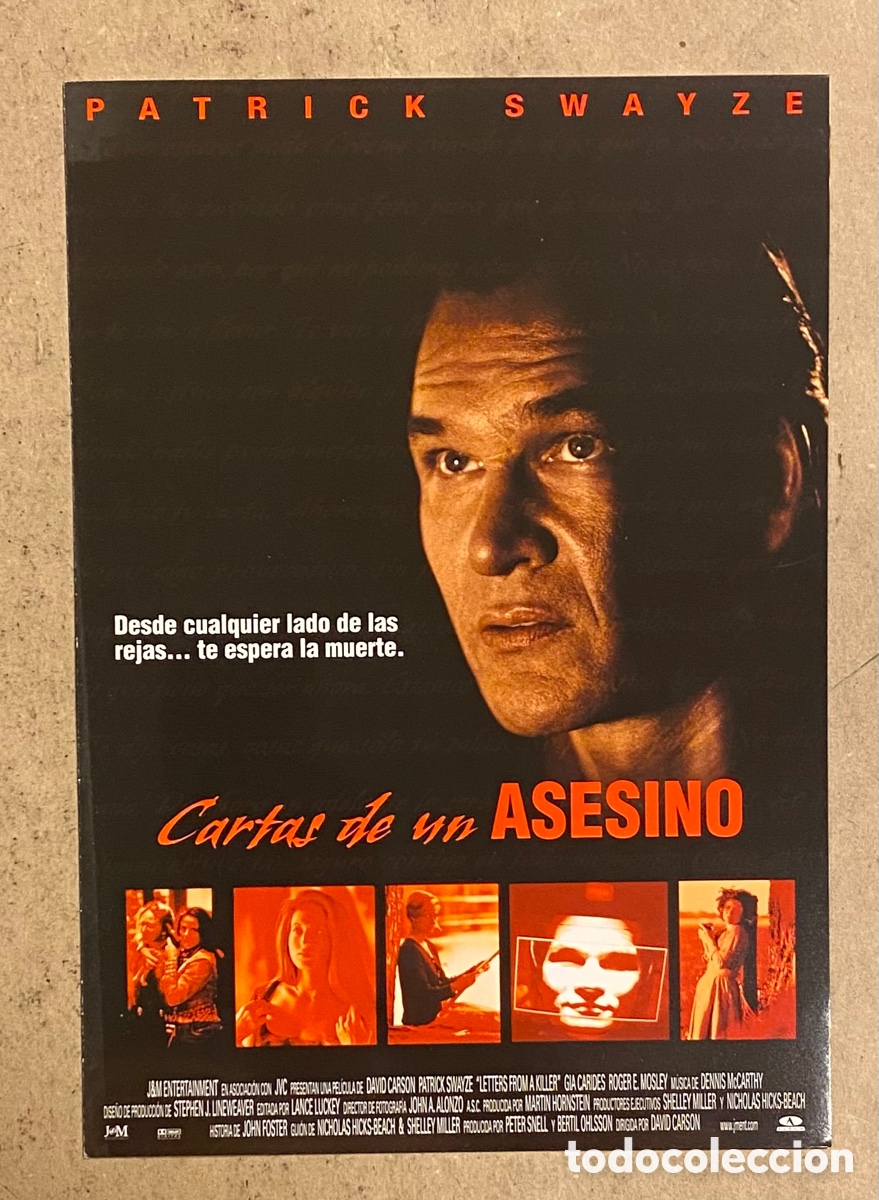 Cine: CARTAS DE UN ASESINO. GU&Iacute;A PROMOCIONAL DE LA PEL&Iacute;CULA. PATRICK SWAYZE,&hellip;