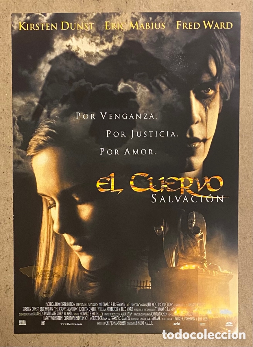 Cine: EL CUERVO &ldquo;SALVACI&Oacute;N&rdquo;. GU&Iacute;A PROMOCIONAL DE LA PEL&Iacute;CULA. KIRSTEN DUNST,&hellip;