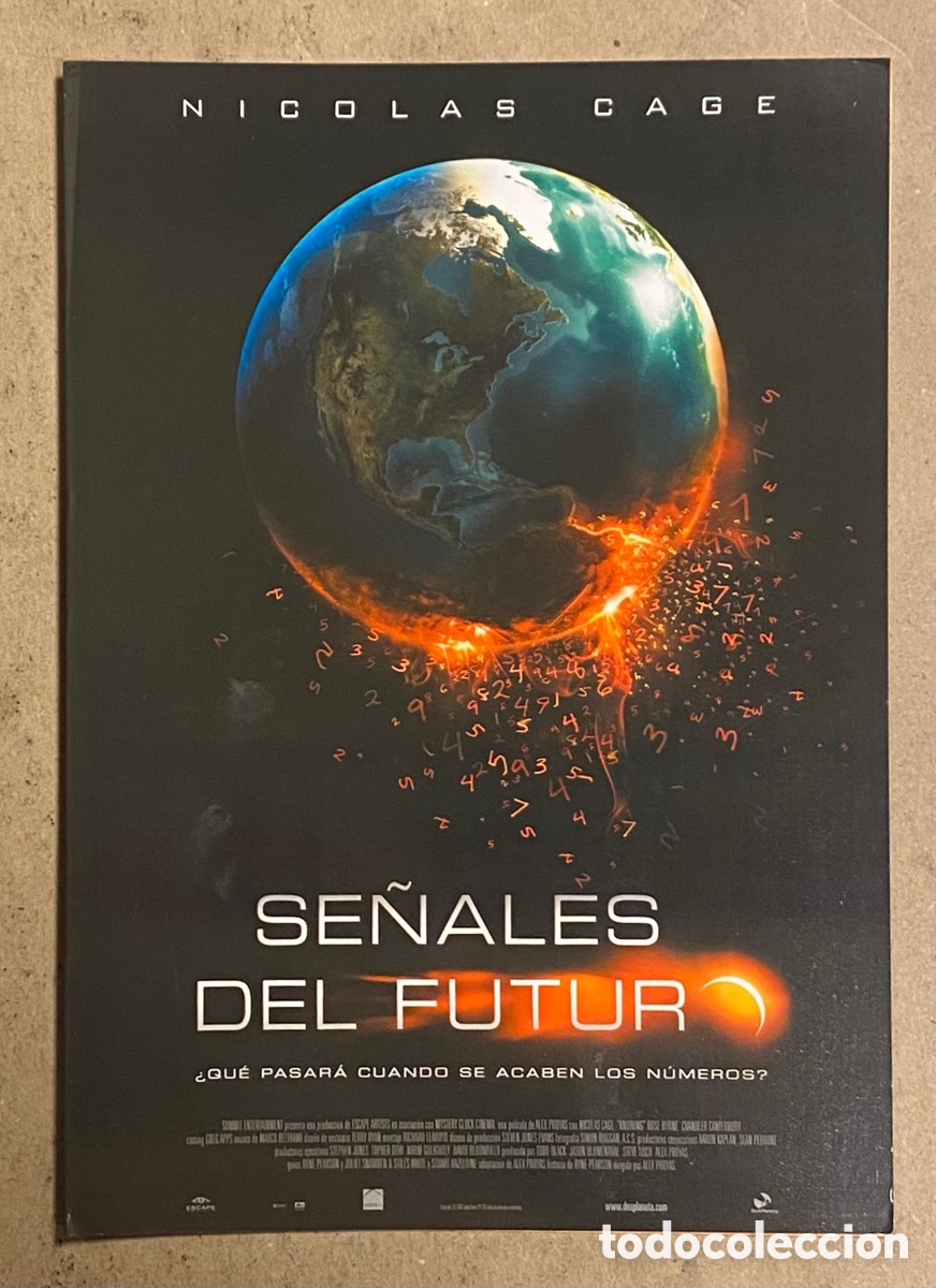 Cinema: SE&Ntilde;ALES DEL FUTURO. GU&Iacute;A PROMOCIONAL DE LA PEL&Iacute;CULA. NICOLAS CAGE.