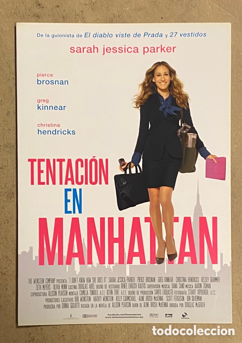 Cine: TENTACI&Oacute;N EN MANHATTAN. GU&Iacute;A PROMOCIONAL DE LA PEL&Iacute;CULA. SARAH JESSICA PARKER
