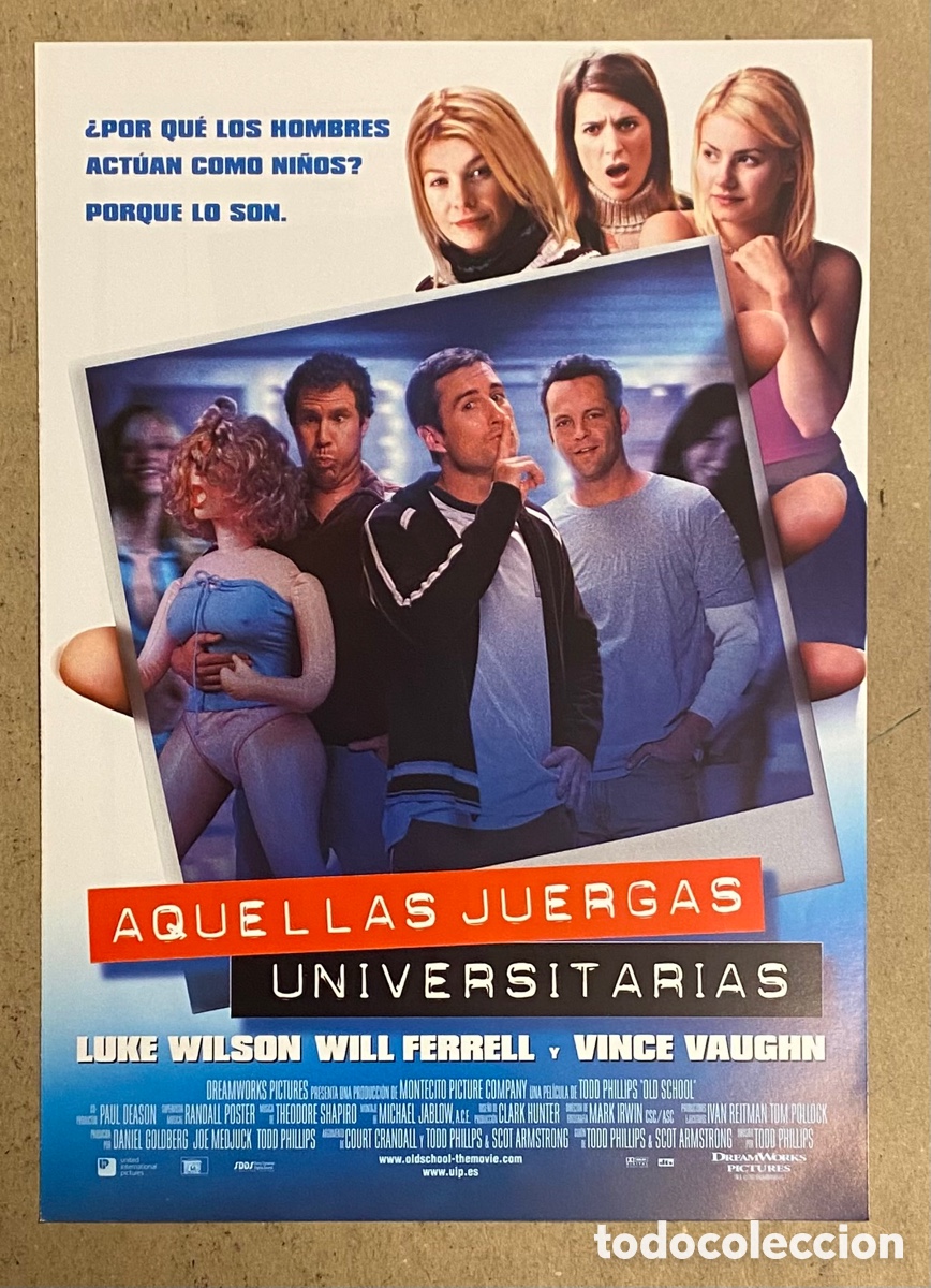 Cine: AQUELLAS JUERGAS UNIVERSITARIAS. GU&Iacute;A PROMOCIONAL DE LA PEL&Iacute;CULA. LUKE WILSON, WILL FERRELL,&hellip;