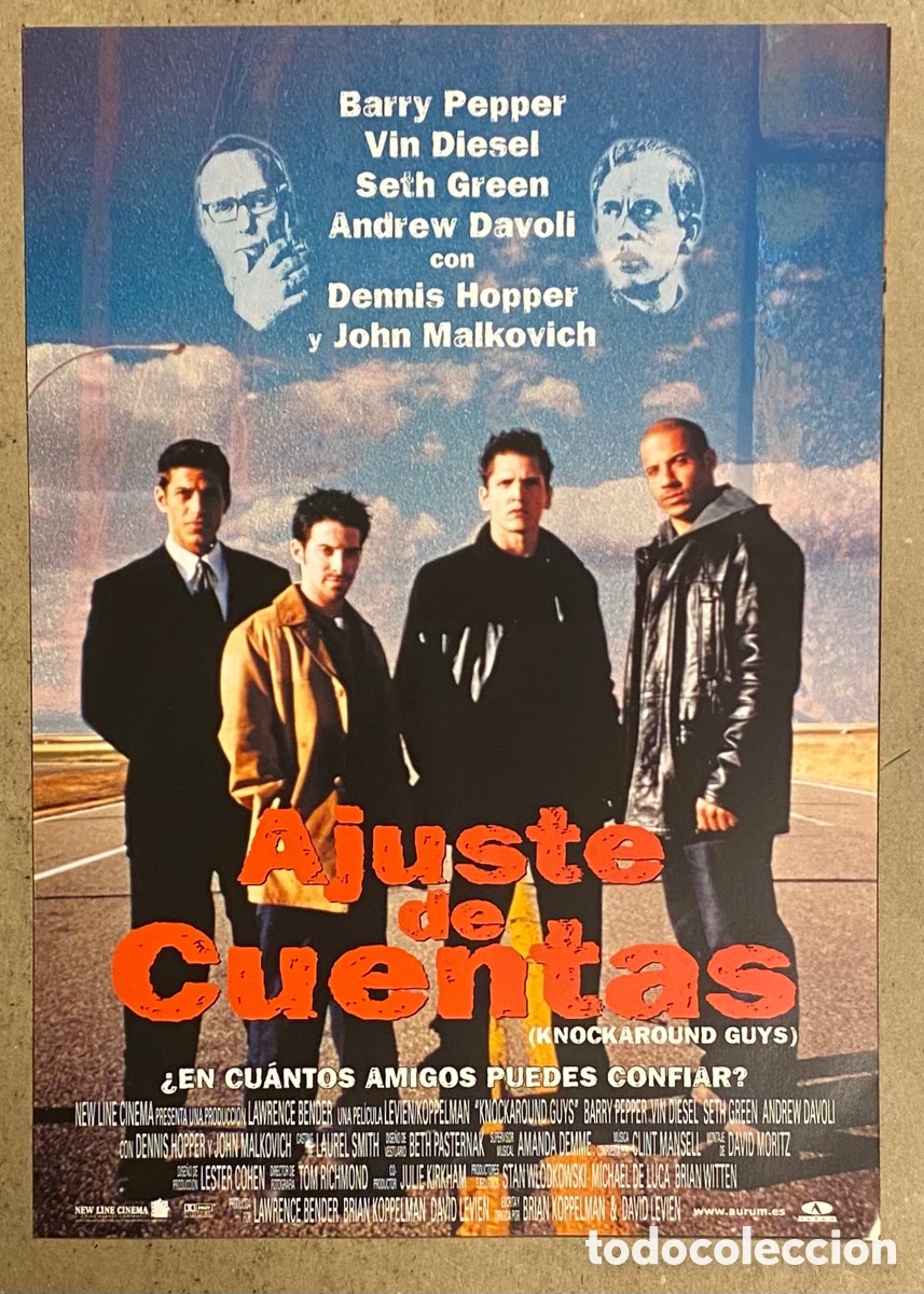 Cinema: AJUSTE DE CUENTAS. GU&Iacute;A PROMOCIONAL DE LA PEL&Iacute;CULA. VIN DIESEL, DENNIS HOPPER,...