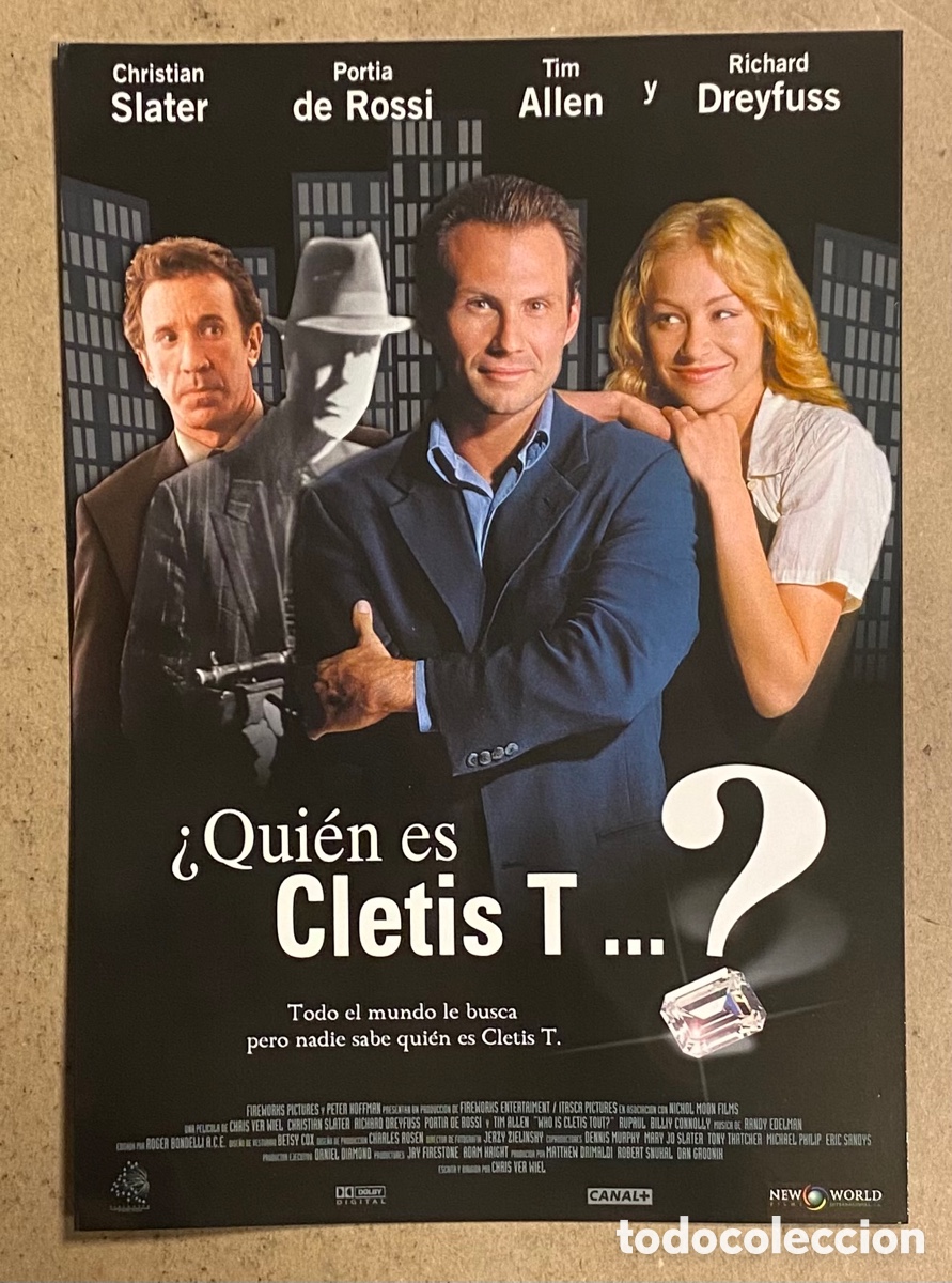 Cine: &iquest;QUI&Eacute;N ES CLETIS T..?. GU&Iacute;A PROMOCIONAL DE LA PEL&Iacute;CULA. CHRISTIAN SLATER, TIM ALLEN,&hellip;