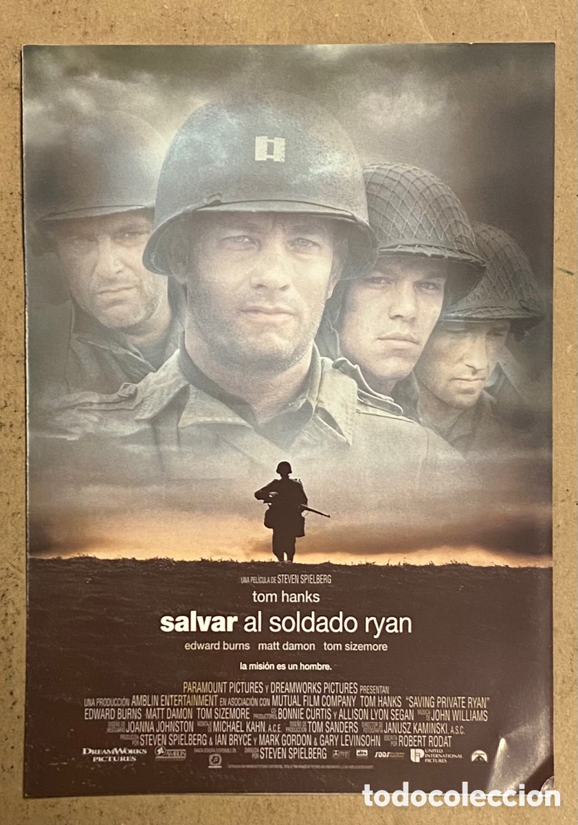 Kino: SALVAD AL SOLDADO RYAN. GU&Iacute;A PROMOCIONAL DE LA PEL&Iacute;CULA. STEVEN SPIELBERG