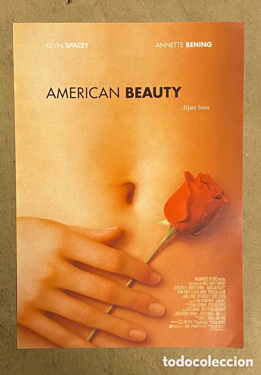 Cinema: AMERICAN BEAUTY. GU&Iacute;A PROMOCIONAL DE LA PEL&Iacute;CULA. KEVIN SPACEY, ANNETTE BENING,..