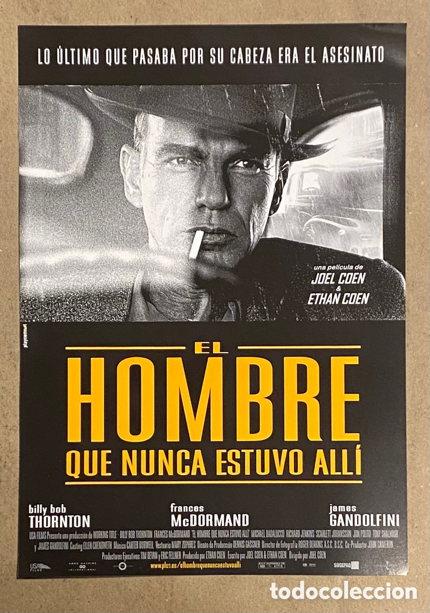 Cin&eacute;ma: EL HOMBRE QUE NUNCA ESTUVO ALL&Iacute;. GU&Iacute;A PROMOCIONAL DE LA PEL&Iacute;CULA. JOEL & ETHAN COHEN,&hellip;