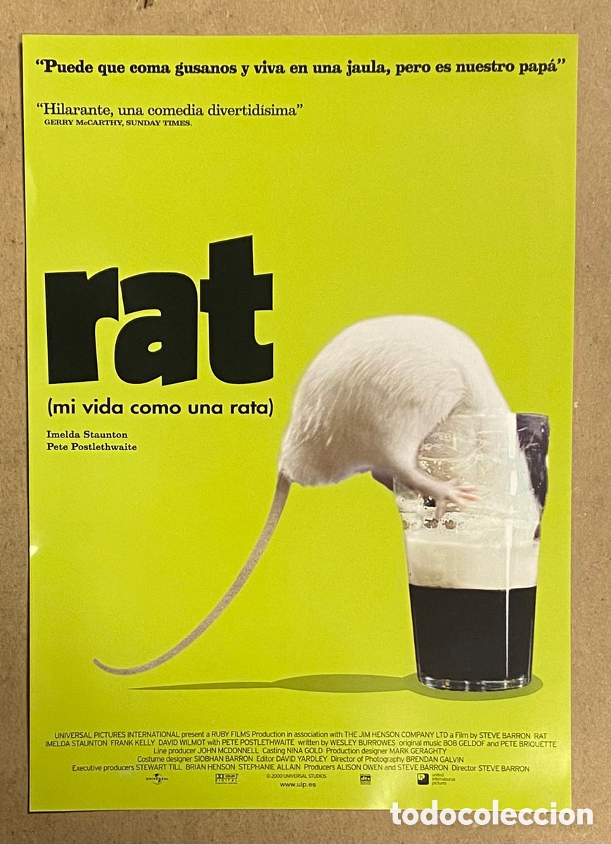 Cine: RAT. GU&Iacute;A PROMOCIONAL DE LA PEL&Iacute;CULA. IMELDA STAUTON