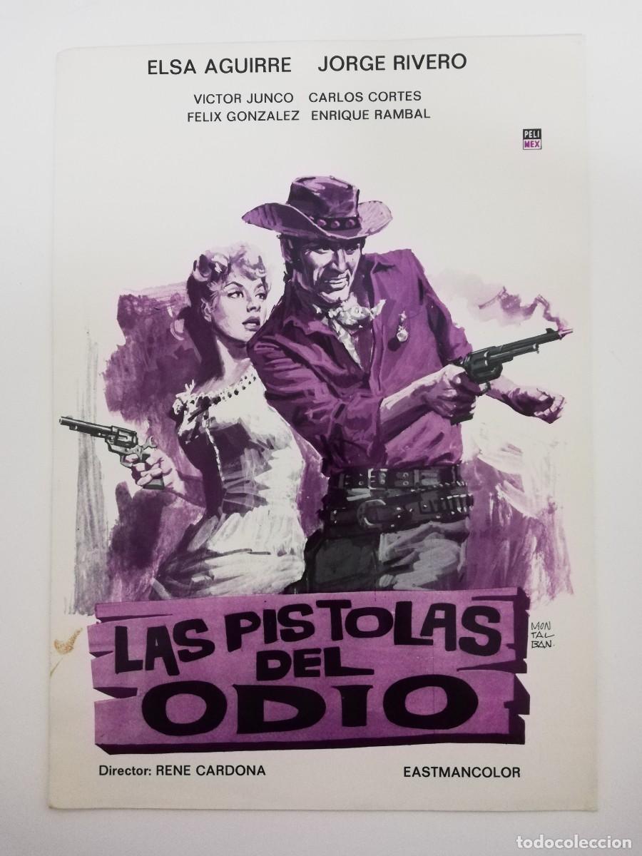 Cinema: GUIA PUBLICITARIA DE CINE LAS PISTOLAS DEL ODIO - ELSA AGUIRRE - JORGE RIVERO