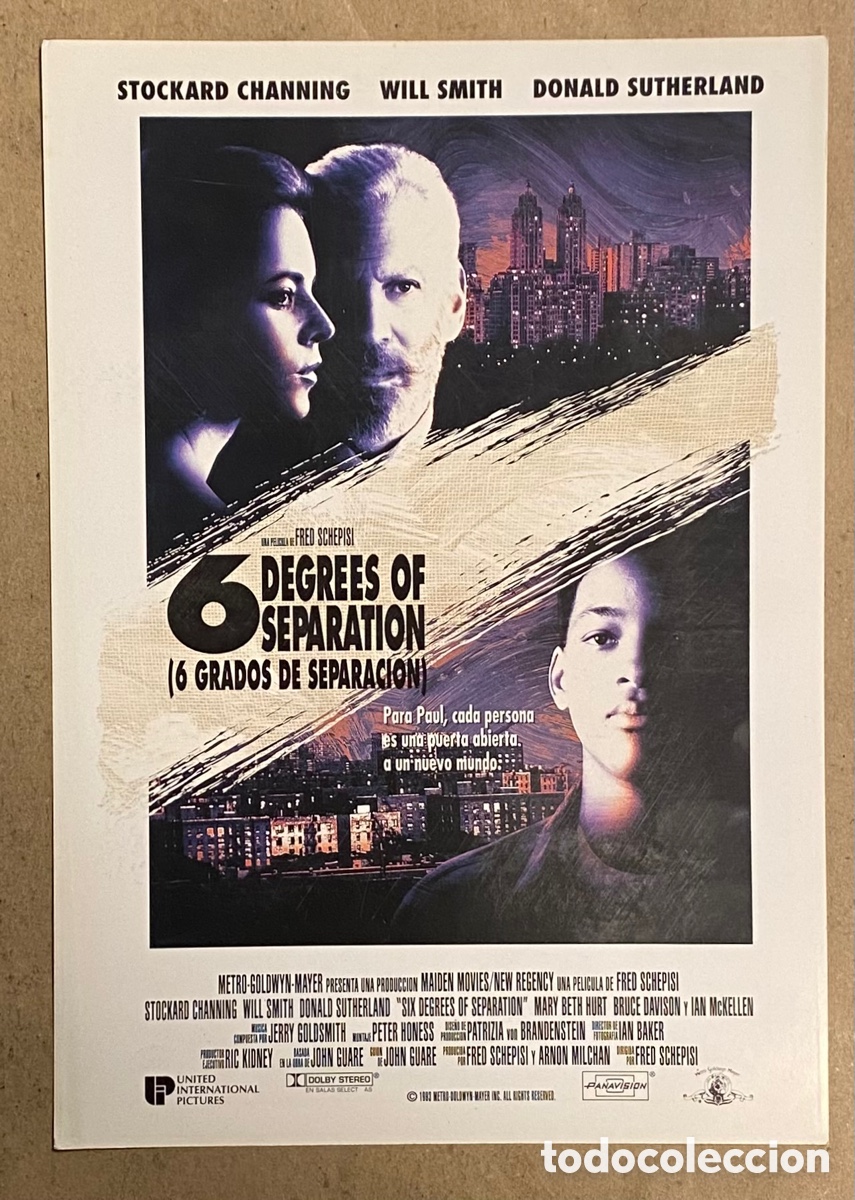 Cinema: 6 DEGREES OF SEPARATION. GU&Iacute;A PROMOCIONAL DE LA PEL&Iacute;CULA. WILL SMITH, DONALD SUTHERLAND