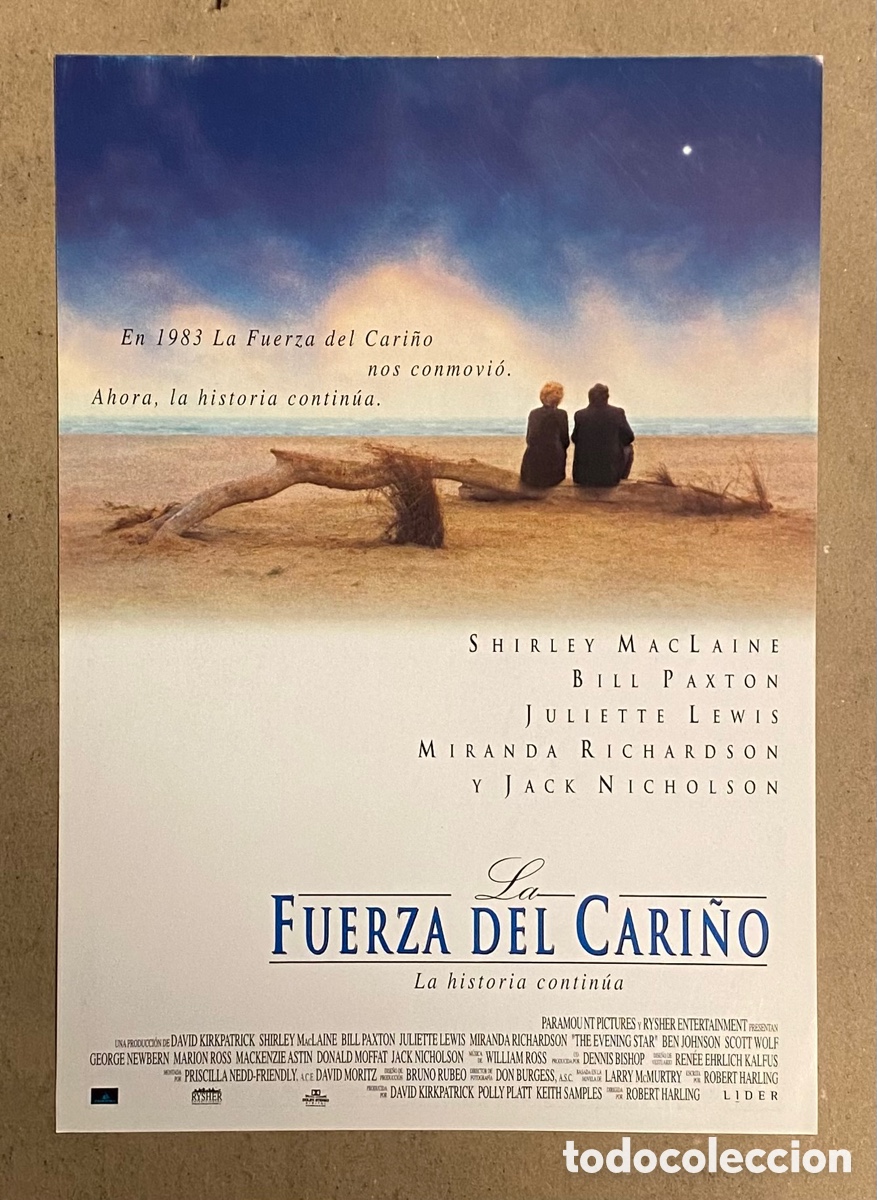 Cin&eacute;ma: LA FUERZA DEL CARI&Ntilde;O!. GU&Iacute;A PROMOCIONAL DE LA PEL&Iacute;CULA. SHIRLEY MACLAINE, JULIETTE LEWIS