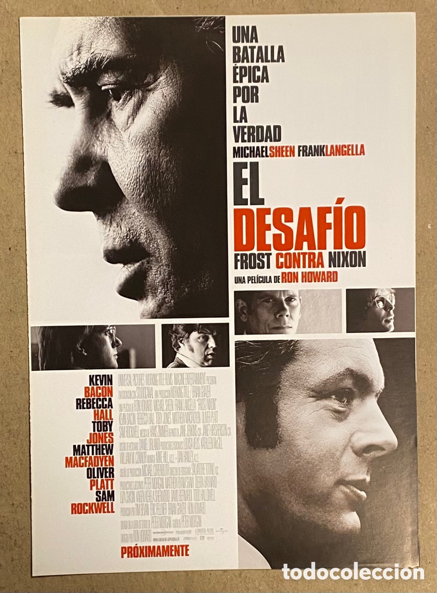 Kino: EL DESAF&Iacute;O FROST CONTRA NIXON. GU&Iacute;A PROMOCIONAL DE LA PEL&Iacute;CULA. MICHAEL SHEEN,&hellip;