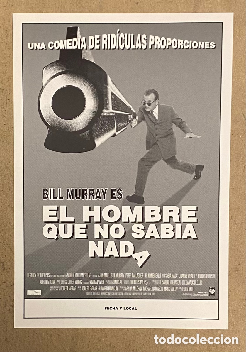Cin&eacute;ma: EL HOMBRE QUE NO SAB&Iacute;A NADA. GU&Iacute;A PROMOCIONAL DE LA PEL&Iacute;CULA. BILL MURRAY
