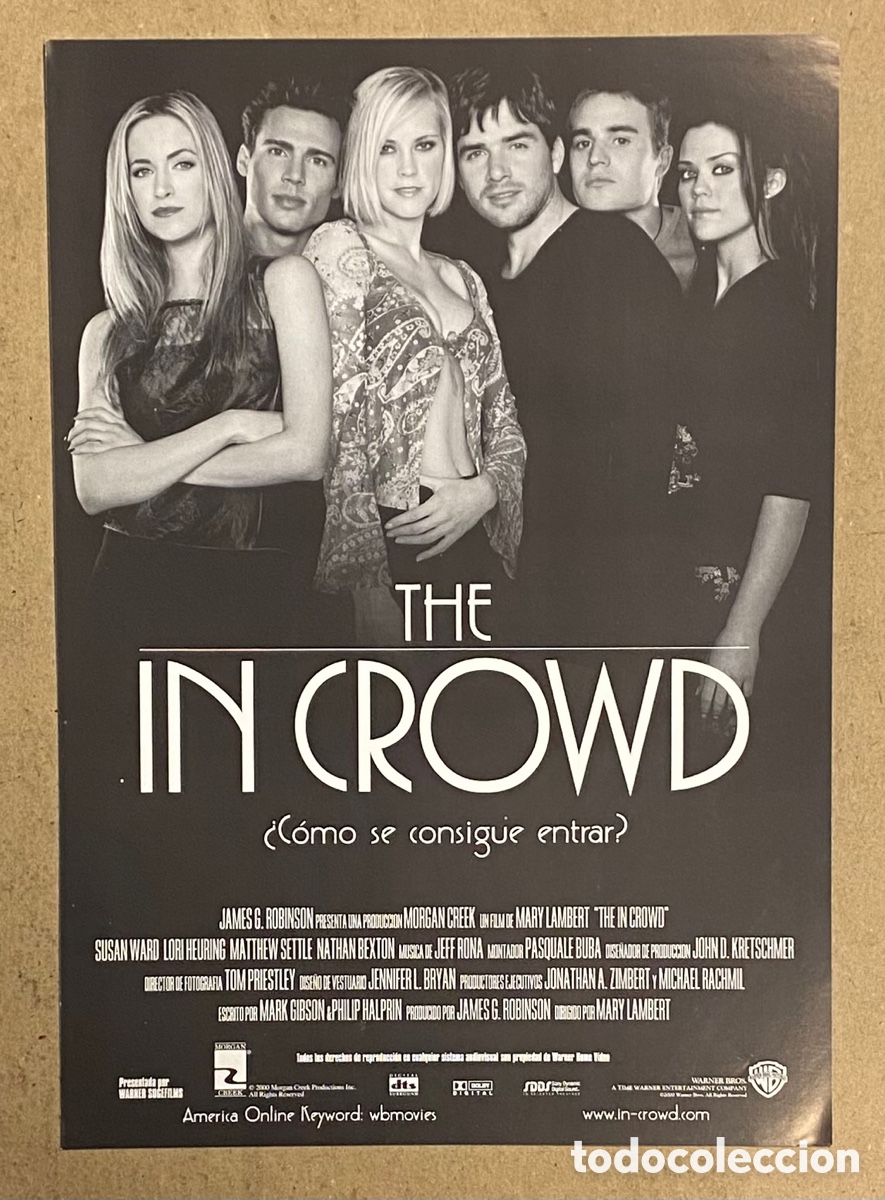 Kino: THE IN THE CROWD. GU&Iacute;A PROMOCIONAL DE LA PEL&Iacute;CULA. SUSAN WARD