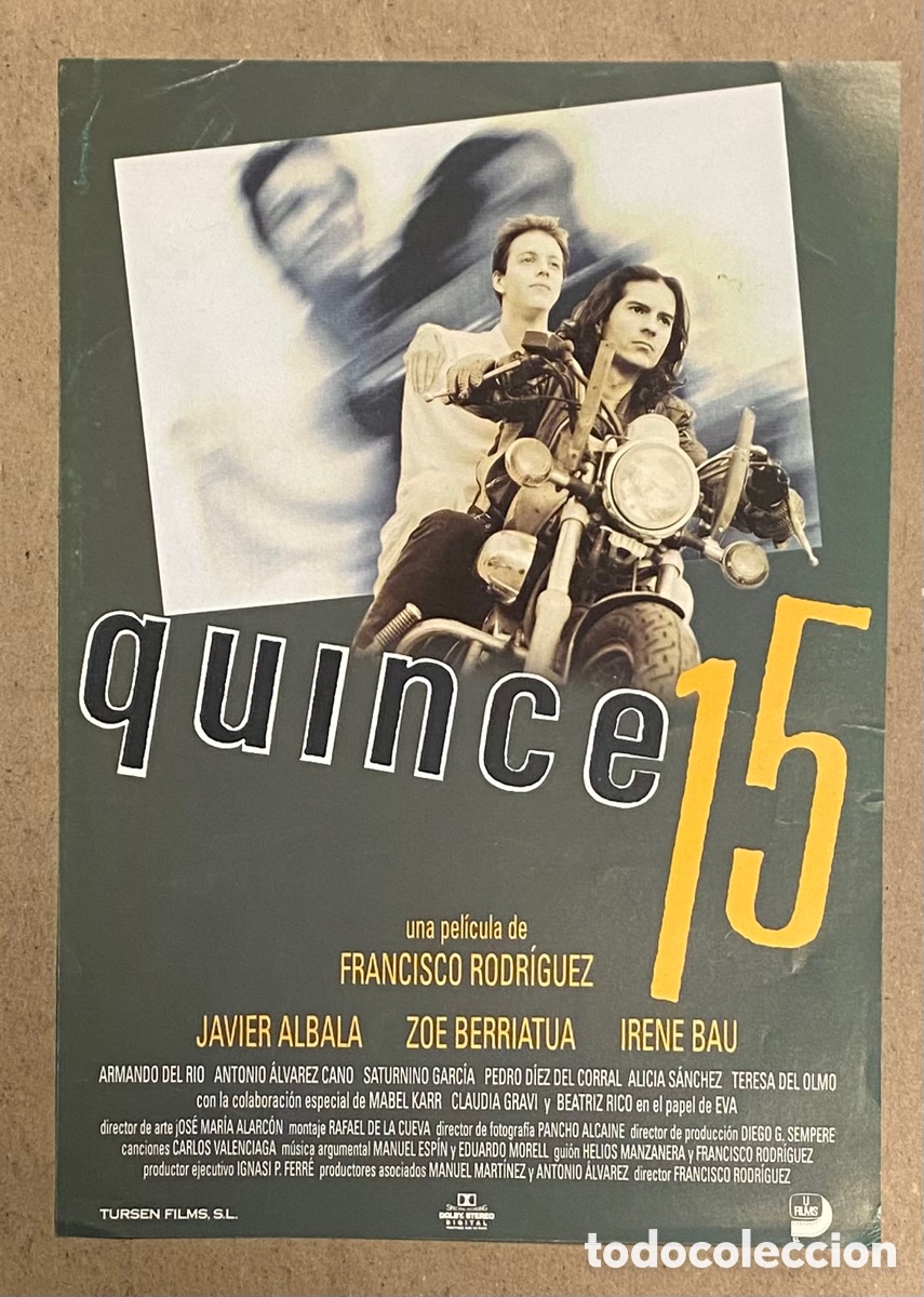 Kino: QUINCE 15. GU&Iacute;A PROMOCIONAL DE LA PEL&Iacute;CULA. JAVIER ALBALA, ZOE BERRIATUA,&hellip;