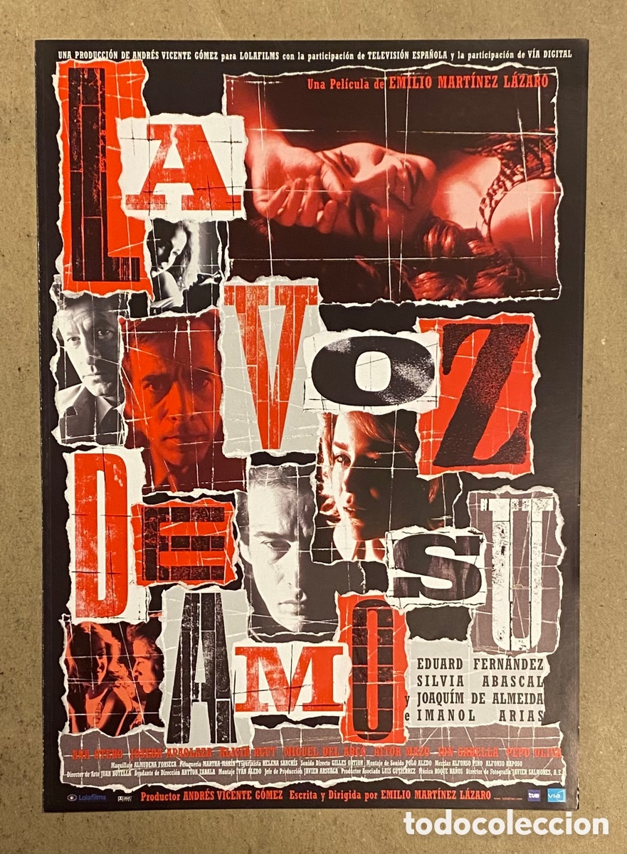 Cinema: LA VOZ DE SU AMO. GU&Iacute;A PROMOCIONAL DE LA PEL&Iacute;CULA. EDUARD FERN&Aacute;NDEZ, IMANOL ARIAS,&hellip;