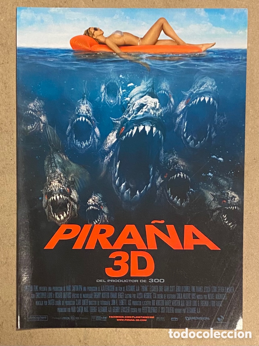 piraña 3d. guía promocional de la película. - Compra venta en todocoleccion