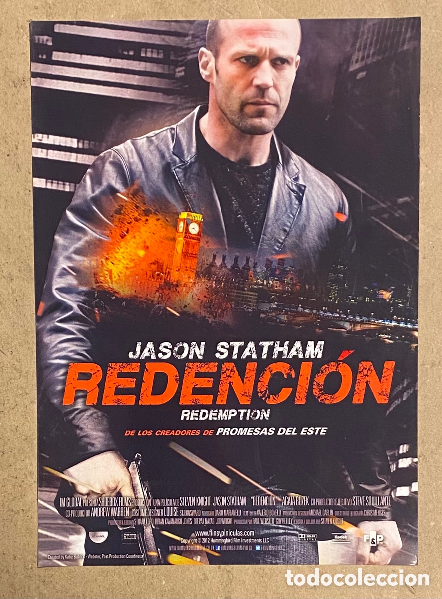Cine: REDENCI&Oacute;N. GU&Iacute;A PROMOCIONAL DE LA PEL&Iacute;CULA. JASON STATHAM
