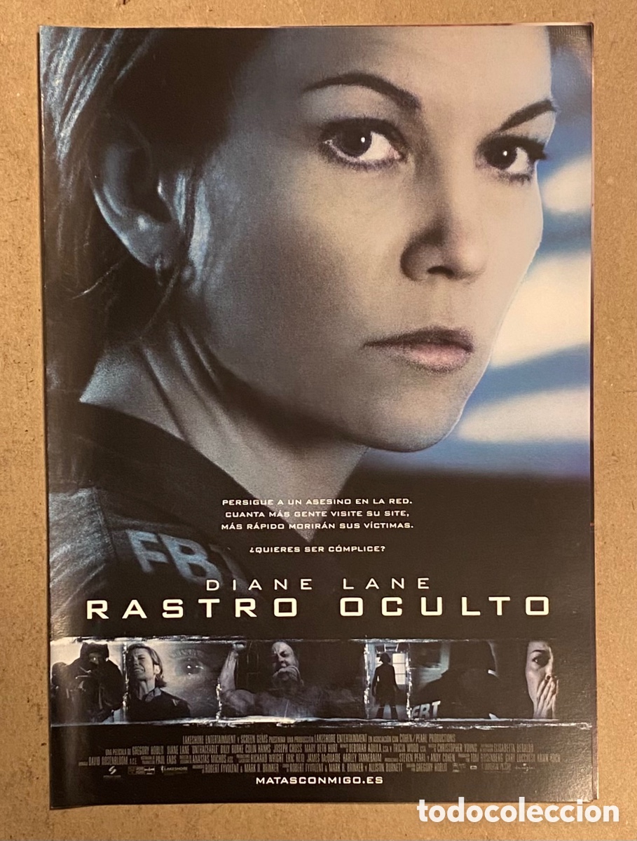 Kino: RASTRO OCULTO. GU&Iacute;A PROMOCIONAL DE LA PEL&Iacute;CULA. DIANE LANE