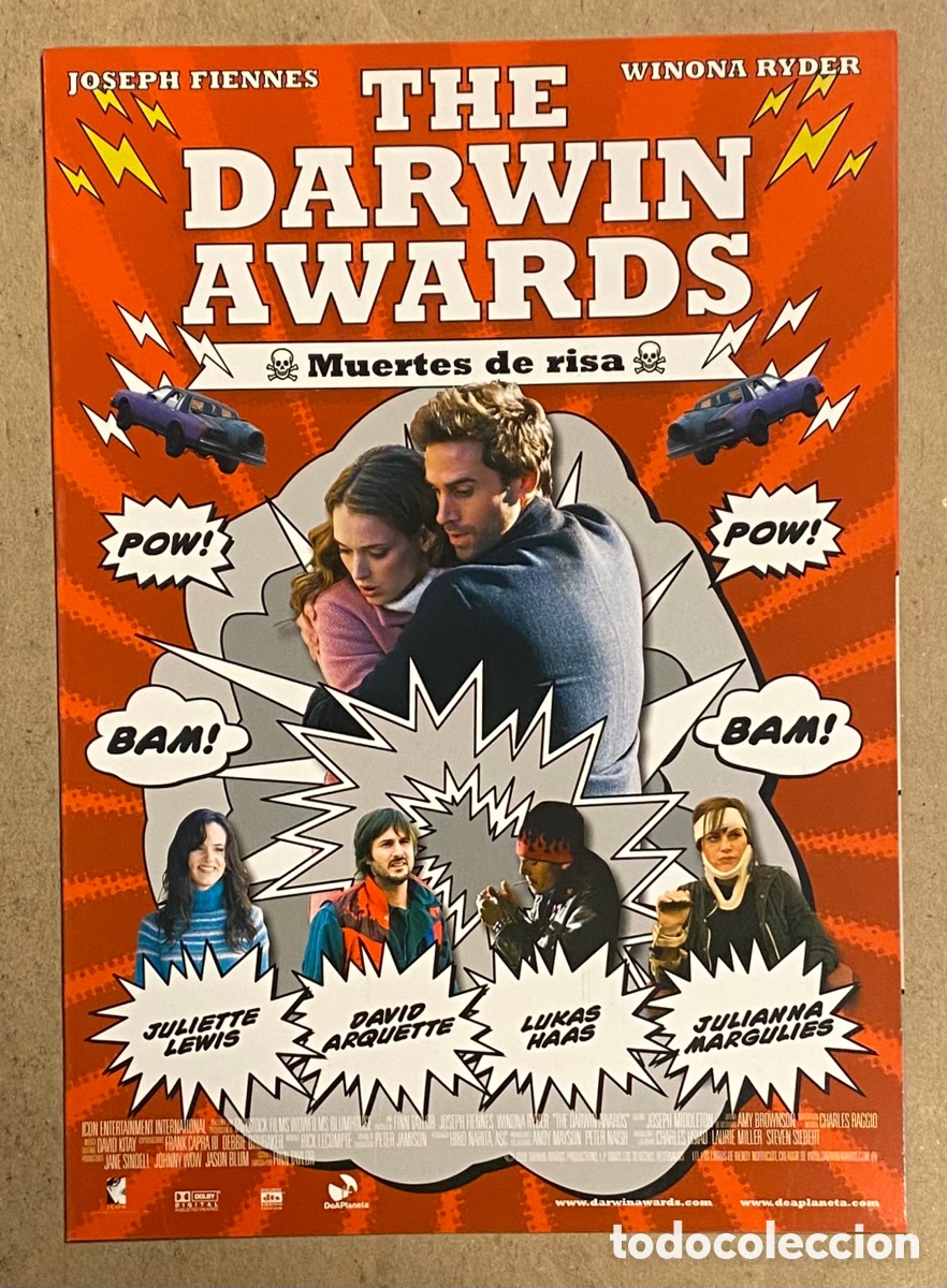 Cinema: THE DARWIN AWARDS. GU&Iacute;A PROMOCIONAL DE LA PEL&Iacute;CULA. JOSEPH FIENNES, WINONA RYDER