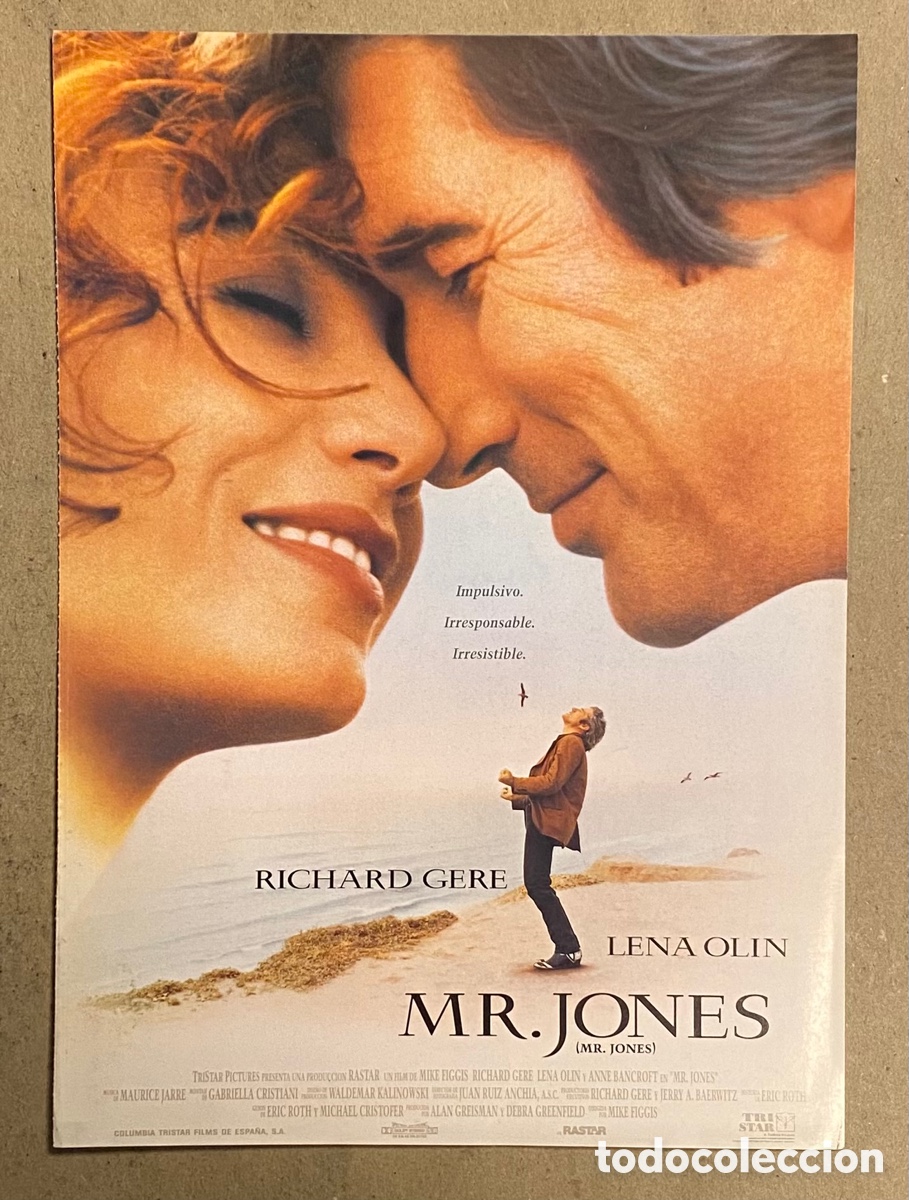 Kino: MR. JONES. GU&Iacute;A PROMOCIONAL DE LA PEL&Iacute;CULA. RICHARD GERE, LENA OLIN,&hellip;
