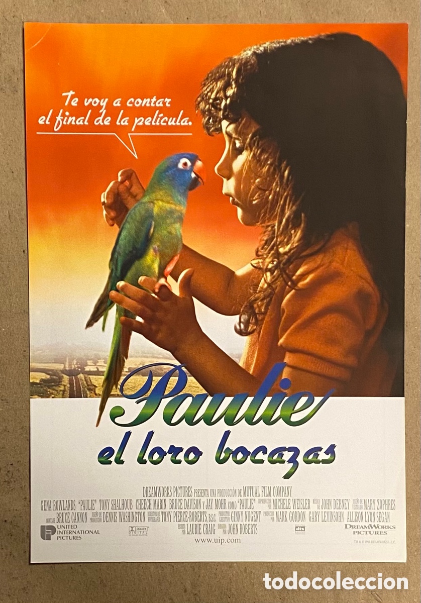 Kino: PAULIE, EL LORO BOCAZAS. GU&Iacute;A PROMOCIONAL DE LA PEL&Iacute;CULA.