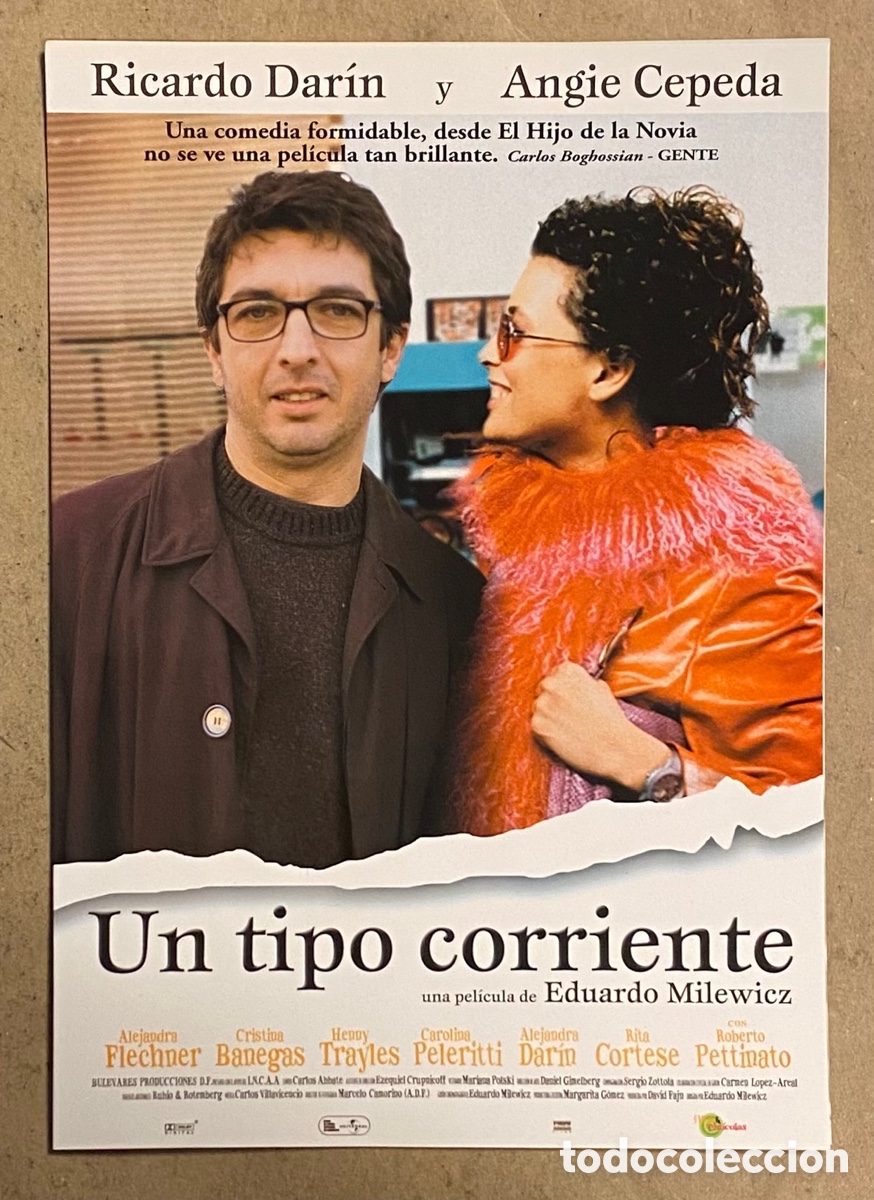 Kino: UN TIPO CORRIENTE. GU&Iacute;A PROMOCIONAL DE LA PEL&Iacute;CULA. RICARDO DAR&Iacute;N, ANGIE CEPEDA