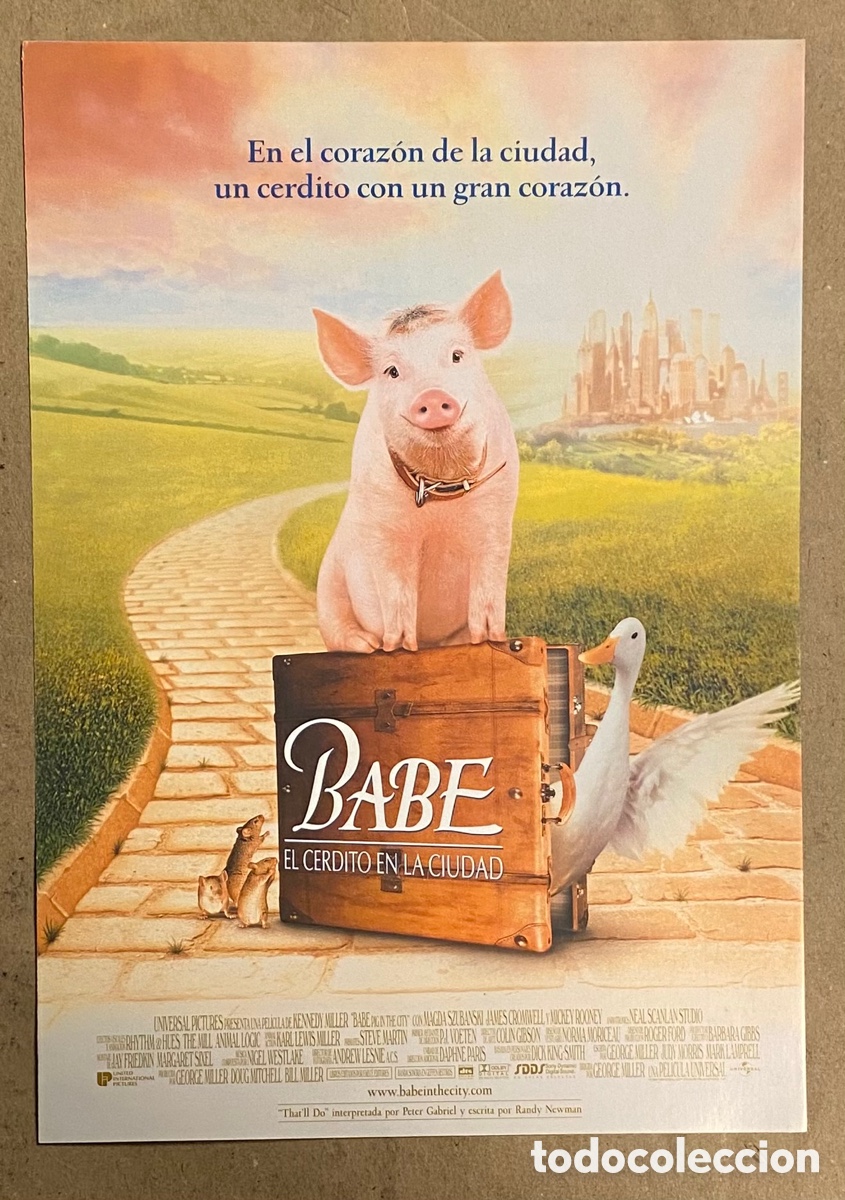 Kino: BABE, EL CERDITO EN LA CIUDAD. GU&Iacute;A PROMOCIONAL DE LA PEL&Iacute;CULA.
