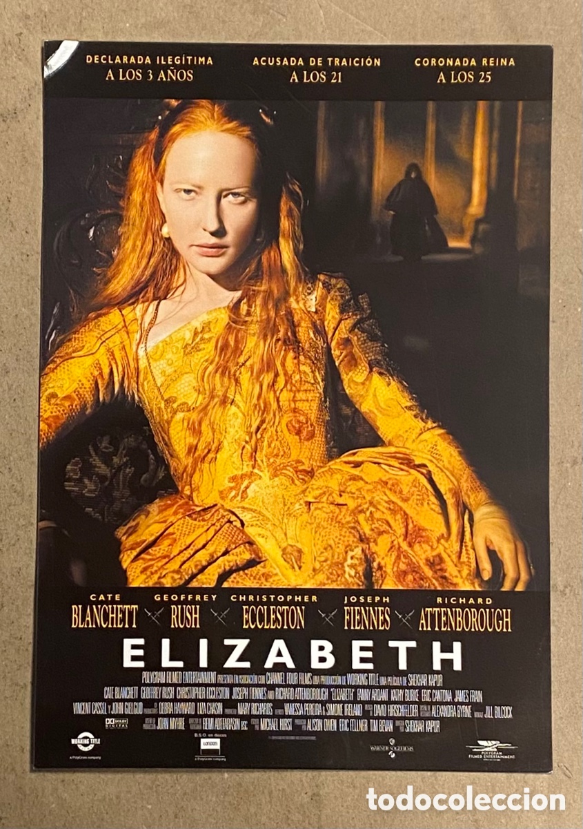 Kino: ELIZABETH. GU&Iacute;A PROMOCIONAL DE LA PEL&Iacute;CULA. CATE BLANCHETT, GEOFFREY RUSH,&hellip;