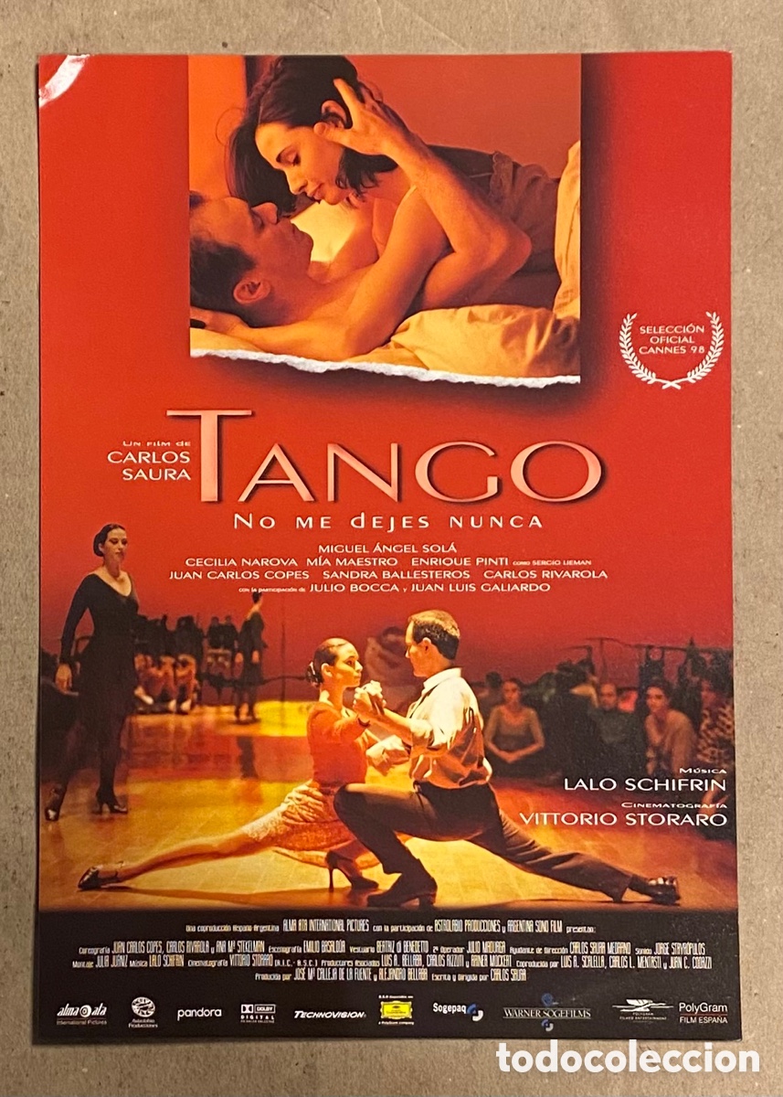 Cinema: TANGO, NO ME DEJES NUNCA. GU&Iacute;A PROMOCIONAL DE LA PEL&Iacute;CULA. CARLOS SAURA