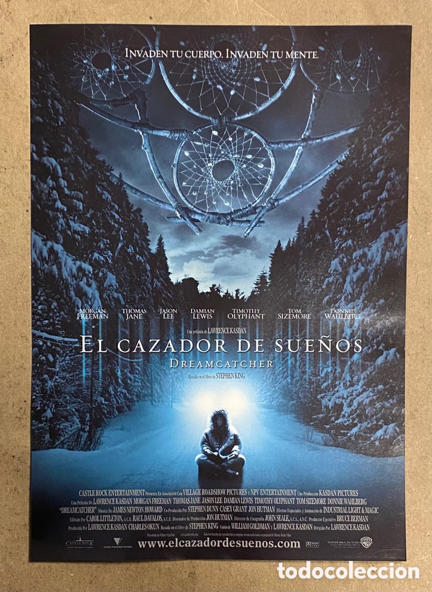 Cinema: EL CAZADOR DE SUE&Ntilde;OS - DREAMCATCHER. GU&Iacute;A PROMOCIONAL DE LA PEL&Iacute;CULA. MORGAN FREEMAN,..