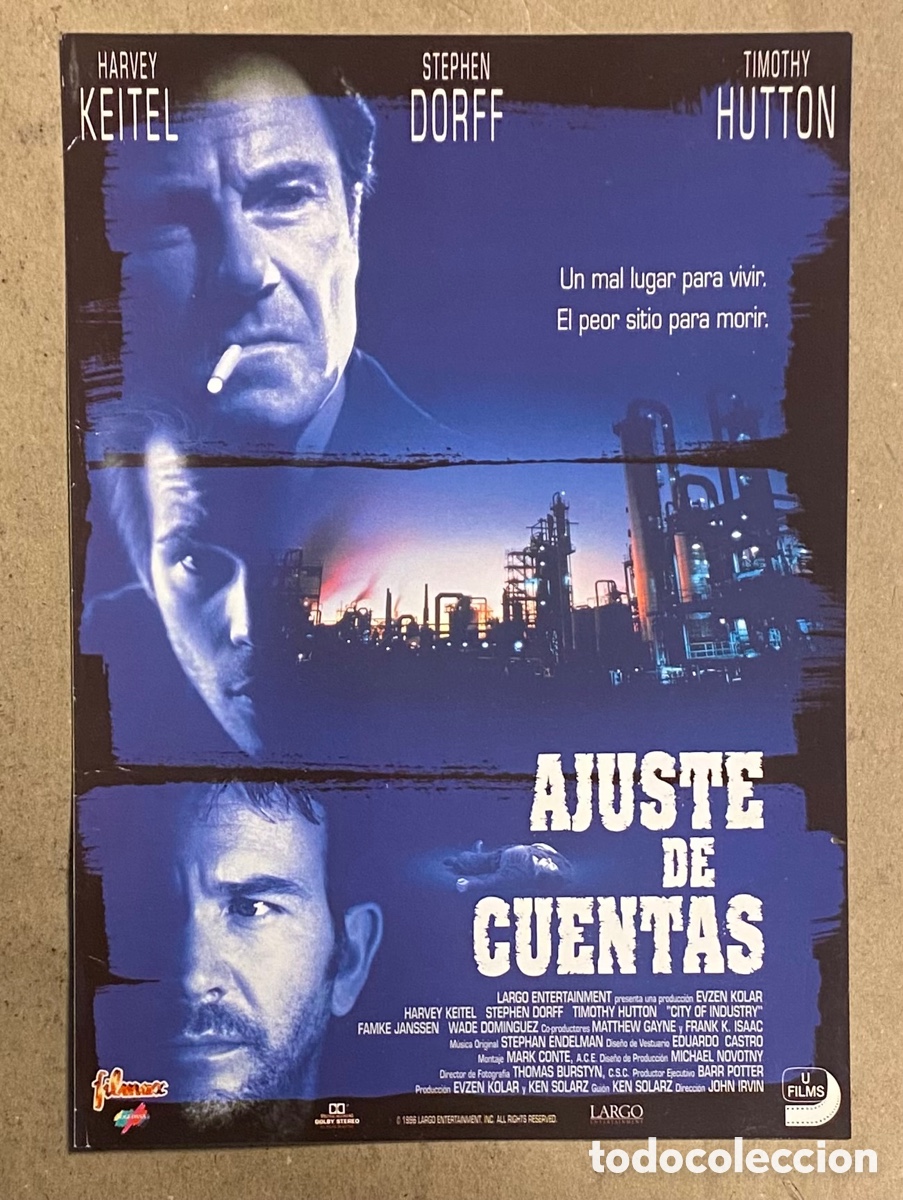 Cinema: AJUSTE DE CUENTAS. GU&Iacute;A PROMOCIONAL DE LA PEL&Iacute;CULA. HARVEY KEITEL,&hellip;