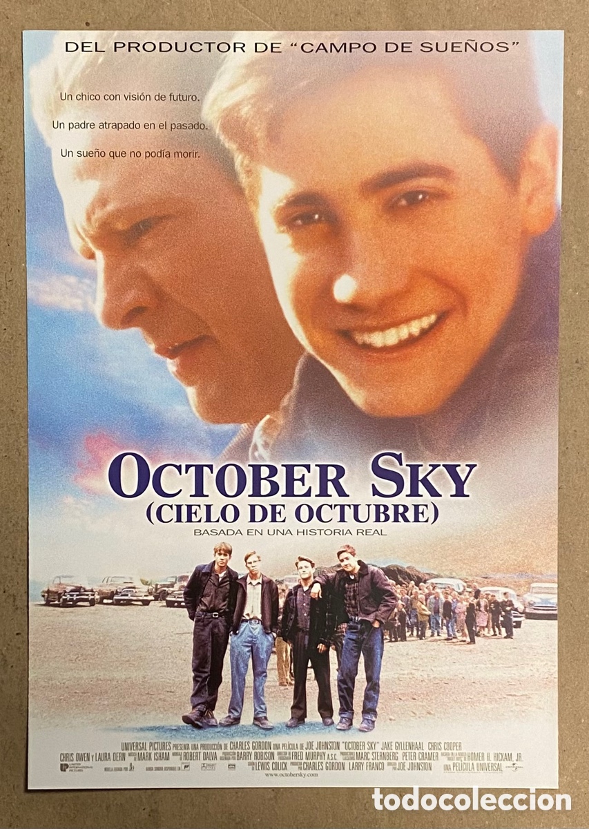 Cinema: OCTOBER SKY. GU&Iacute;A PROMOCIONAL DE LA PEL&Iacute;CULA. JAKE GYLLENHAAL,&hellip;