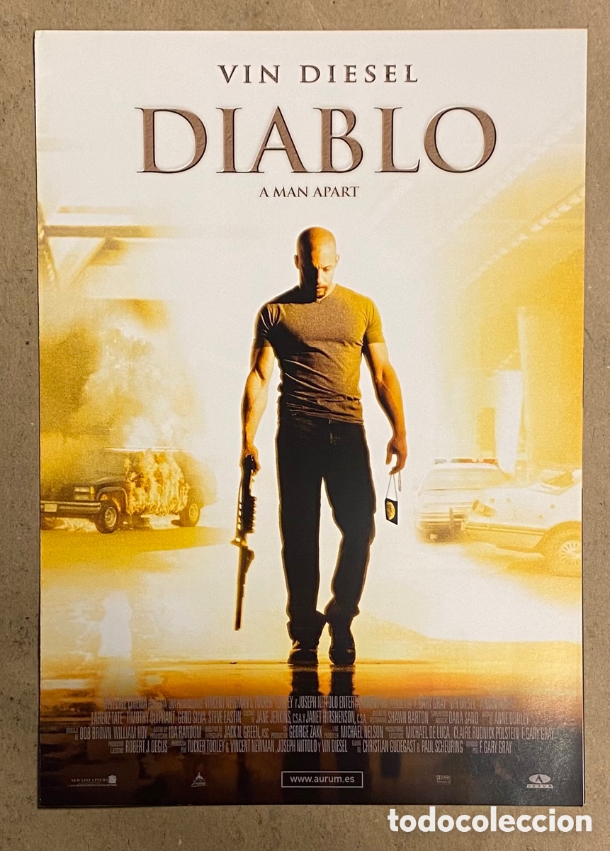 Cinema: DIABLO. GU&Iacute;A PROMOCIONAL DE LA PEL&Iacute;CULA. VIN DI&Eacute;SEL